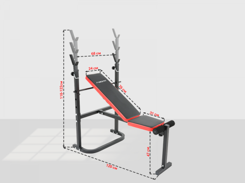 СкамьясиловаясостойкамиUNIXFitBENCH1201